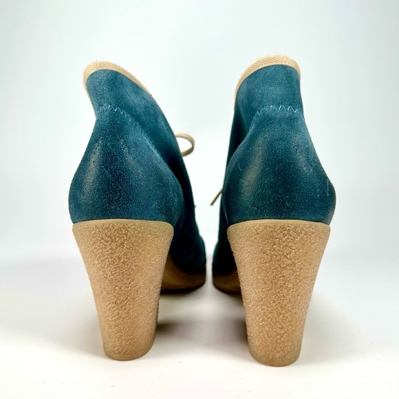 Anthropologie Jasper & Jeera Blue Suede Yuma Booties - Picture 5 of 12